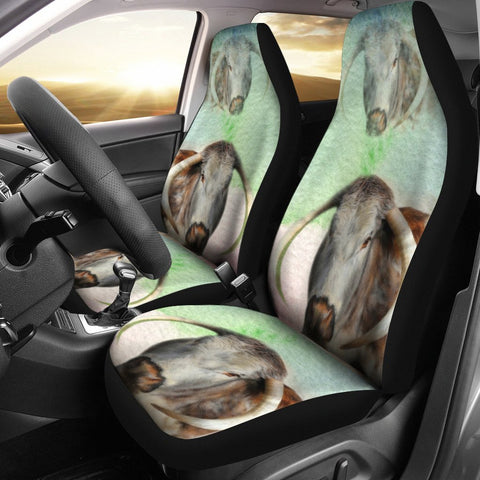 English Longhorn Cattle (Cow) Print Car Seat Covers-Free Shipping