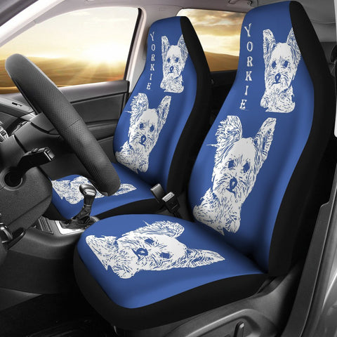 Yorkie Dog Print Car Seat Covers-Free Shipping