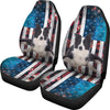 Border Collie Floral Print Car Seat Covers-Free Shipping