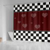 Lovely heart Print Shower Curtain-Free Shipping