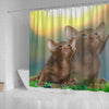 Cute Oriental Shorthair Cat  Print Shower Curtains-Free Shipping