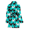 Scottish Terrier Dog Pattern Print Women's Bath Robe-Free Shipping