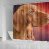 Vizsla Dog Print Shower Curtains-Free Shipping