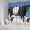 Amazing Belted Galloway Cattle (Cow) Print Shower Curtain-Free Shipping