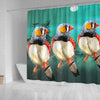 Zebra Finch Bird Art Print Shower Curtains-Free Shipping