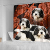 Lovely Polish Lowland Sheepdog Print Shower Curtains-Free Shipping