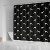 Amazing Whippet Dog Pattern Print Shower Curtains-Free Shipping