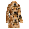 Golden Retriever Dog Print Women's Bath Robe-Free Shipping
