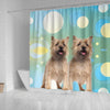 Cute Cairn terrier Dog Print Shower Curtain-Free Shipping