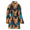 Basenji Dog Print Women's Bath Robe-Free Shipping