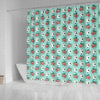 Bull Terrier Dog Floral Print Shower Curtains-Free Shipping