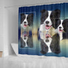 Cute Border Collie Dog Print Shower Curtain-Free Shipping