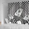 Black&White Snake Print Shower Curtain-Free Shipping