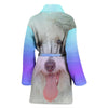 Coton de Tulear Dog Print Women's Bath Robe-Free Shipping