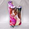 Cute Manx Cat Print Hooded Blanket-Free Shipping