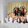 Amazing Dachshund Dog Print Shower Curtain-Free Shipping