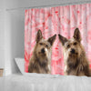 Berger Picard On Pink Print Shower Curtains-Free Shipping