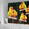 Sun Conure Parrot Art Print Shower Curtains-Free Shipping