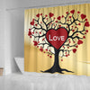 Love Tree Print Shower Curtain-Free Shipping