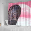 Bouvier des Flandres Puppy Print Shower Curtain-Free Shipping