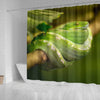 Green Snake Print Shower Curtains-Free Shipping