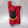 Bombay Cat Print On Red Hooded Blanket-Free Shipping