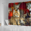 Cute Maine Coon Print Shower Curtains-Free Shipping