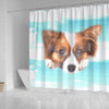 Papillon Dog Print Shower Curtain-Free Shipping