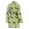 Treeing Walker Coonhound Dog Art Pattern Print Women's Bath Robe-Free Shipping
