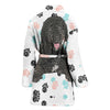 Spanish Water Dog Print Women's Bath Robe-Free Shipping