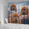 Lovely Redbone Coonhound Print Shower Curtains-Free Shipping