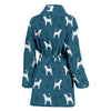 Bloodhound Dog Pattern Print Women's Bath Robe-Free Shipping