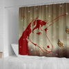 Amazing Red Unicorn Print Shower Curtain-Free Shipping
