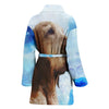 Bracco Italiano Dog Print Women's Bath Robe-Free Shipping