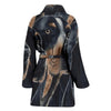 Amazing Bluetick Coonhound Dog Women's Bath Robe-Free Shipping