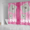 Pomeranian Dog Love Print Shower Curtain-Free Shipping