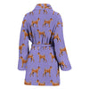 Irish Terrier Dog Pattern Print Women's Bath Robe-Free Shipping
