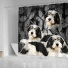 Cute Polish Lowland Sheepdog Print Shower Curtains-Free Shipping