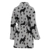 Belgian Malinois Dog Paws Pattern Print Women's Bath Robe-Free Shipping