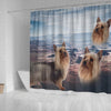 Cute Australian Silky Terrier Print Shower Curtains-Free Shipping