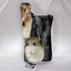 Roborovski Hamster On Black Print Hooded Blanket-Free Shipping