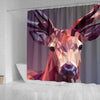 Amazing Deer Vector Art Print Shower Curtains-Free Shipping