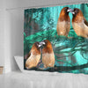 Society Finch Bird Print Shower Curtains-Free Shipping