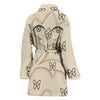 Butterfly With Eyes Print Women's Bath Robe-Free Shipping