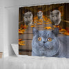 Amazing British Shorthair Cats Shower Curtain-Free Shipping