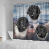 Lovely Newfoundland Dog Print Shower Curtains-Free Shipping