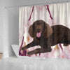 American Water Spaniel Print Shower Curtains-Free Shipping