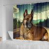 Malinois Dog Print Shower Curtains-Free Shipping