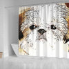 Cute Shih Tzu Dog Art Print Shower Curtain-Free Shipping