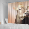 Cute Brown Swiss cattle (Cow) Print Shower Curtain-Free Shipping